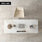 Rock Slab Desk Small Apartment Scandinavian Study Luxury Office Desk Computer Desk Modern Writing Desk Desk Home