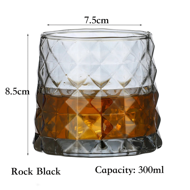 1PCS Whiskey Glass, Old Fashioned Rocks Glasses Tumblers, Glassware for Cocktail Scotch, Bourbon, Gin, Voldka, Brandy