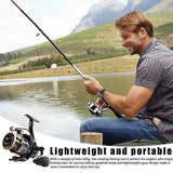 Fishing Reels Baitcasting Powerful Surf Fishing Reel Fishing Spin Reel Fishing Tackle Bait Feeder Spin Reels with 19.8 Lbs Max