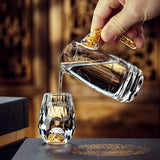 4/6pcs Diamond Crystal Liquor Glasses Set Vodka Shot Glass Wine Glasses Whiskey Glass Spirits Sake Soju Brandy Tea Cup 15ml