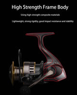 Spinning Reels Saltwater Freshwater Casting Fishing Reel Tackle Ultralight Metal Frame Smooth and Tough High Speed Fishing Reels