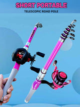 Trout Pesca Fishing Rod and Reel Combo 1.5m1.8m 2.1m 2.4m Carbon Fibe Lure Rods and 5.2:1 Spinning Wheel 7.2:1 Baitcasting Reels