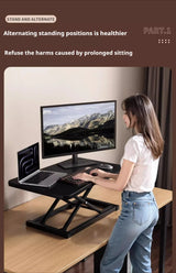 Standing Up and Down Desk Stand Computer Office Workstation Monitor Stand Laptop Stand Foldable and Elevated  Home Office Desk