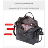 Large Women Backpack Purse Anti-theft Fashion Casual Lightweight Ladies Travel PU Washed Leather Ladies Rucksack Shoulder Bag