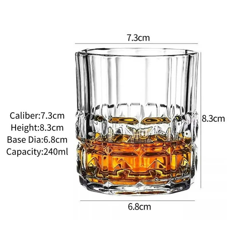 Whiskey Glasses,Engraved Whiskey Glass,Old Fashioned Whiskey Glasses,Classical Scotch Glasses,Perfect Gift for Scotch Lovers