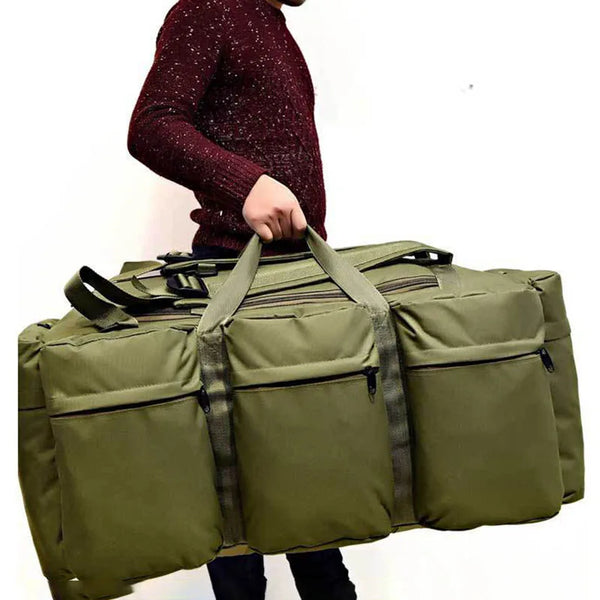 Outdoor 90L Men Tactical Luggage Bag Super Capacity Mountaineering Bags Waterproof Men Backpack Travel Camping Tent Bag