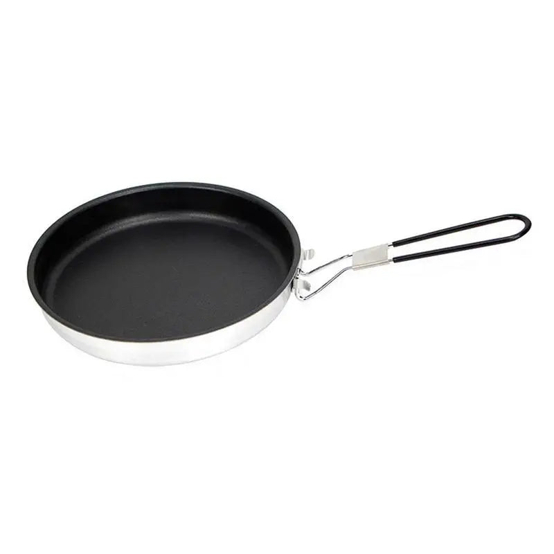 Non Stick Frying Pans Portable Alloy Non Stick Skillet With Foldable Handle 24cm Camping Coated Pan Camp Cookware For Hiking