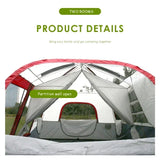 Waterproof Tarpaulin Camping Large Tent Homful Camps Outdoor Ultralight House 8 Person Travel Beach Sheltered Multi-Room Tent