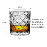 Whiskey Glasses,Engraved Whiskey Glass,Old Fashioned Whiskey Glasses,Classical Scotch Glasses,Perfect Gift for Scotch Lovers
