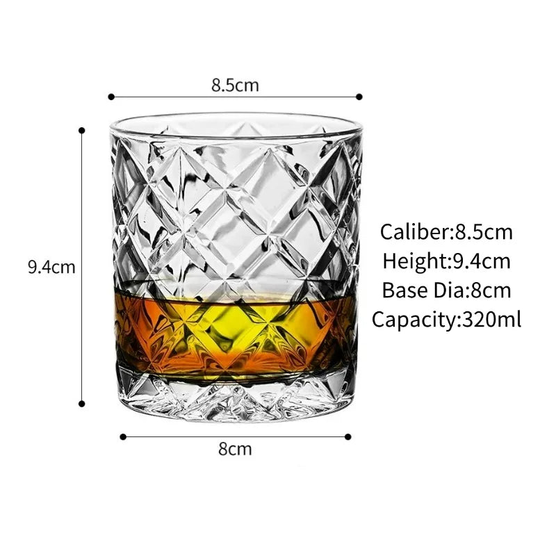 Whiskey Glasses,Engraved Whiskey Glass,Old Fashioned Whiskey Glasses,Classical Scotch Glasses,Perfect Gift for Scotch Lovers