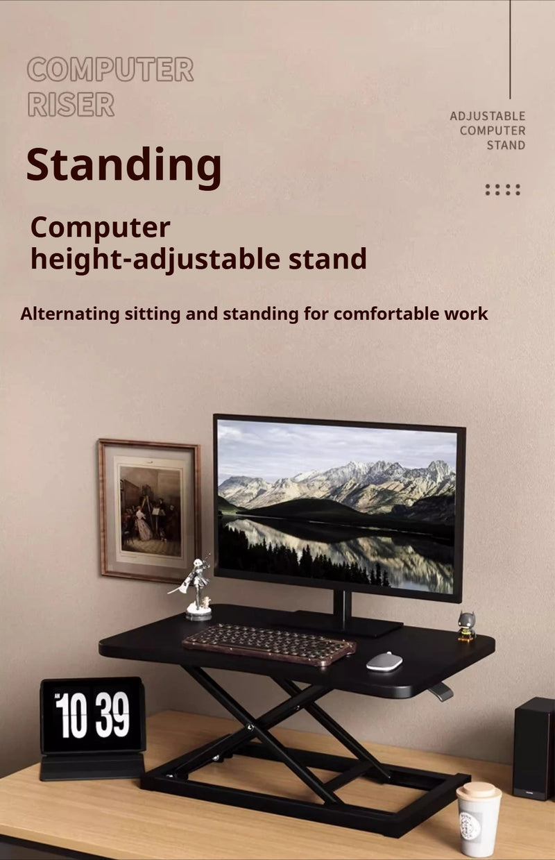 Standing Up and Down Desk Stand Computer Office Workstation Monitor Stand Laptop Stand Foldable and Elevated  Home Office Desk