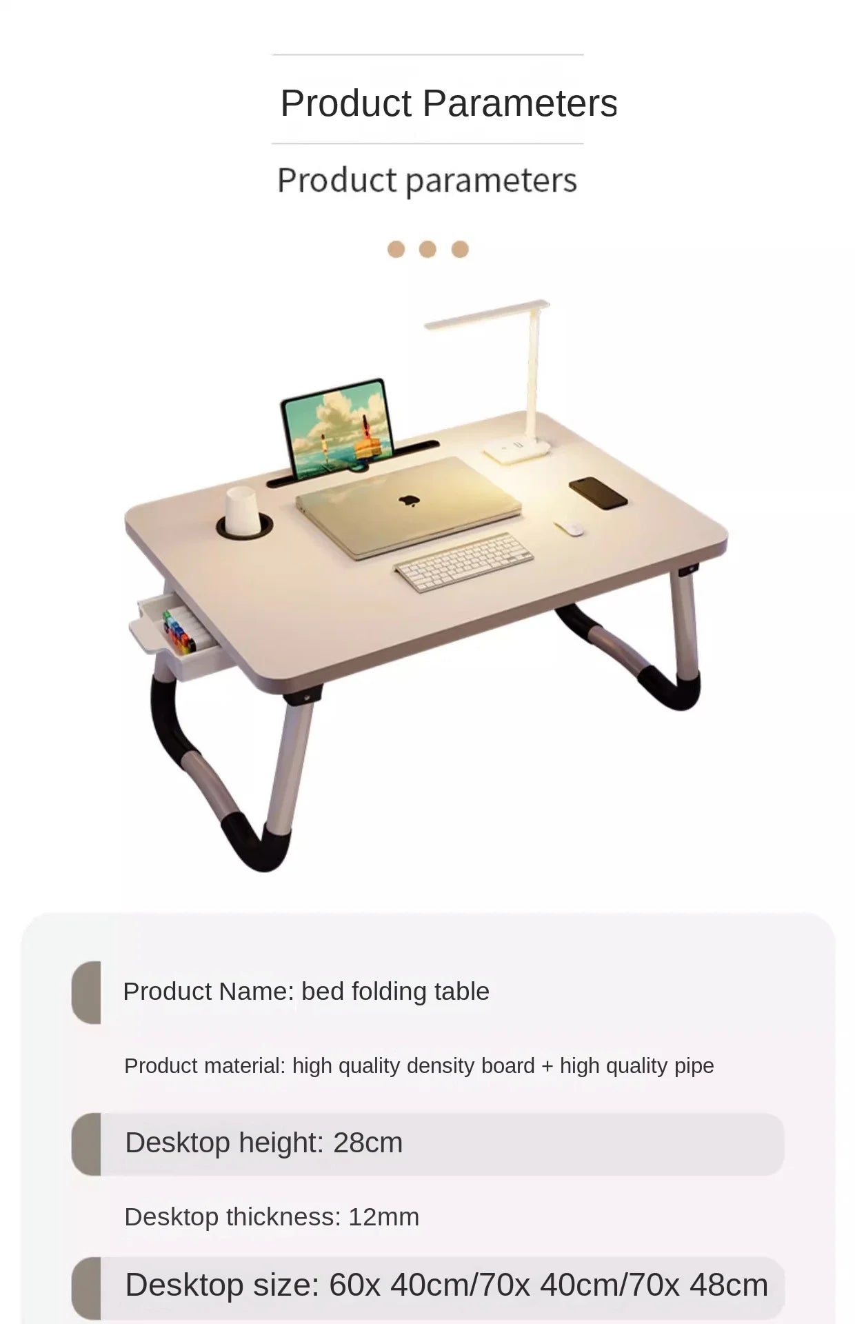 Computer Foldable Desk, Bed Small Table, Dormitory Student, Upper and Lower Bed Study Desk, Bede Stool, Notebook Stand