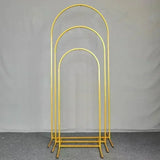 3Pcs Gold Metal Backdrop Arch Stands Wedding Decoration Party Supplies Balloon Support Frames Birthday Photo Background Props