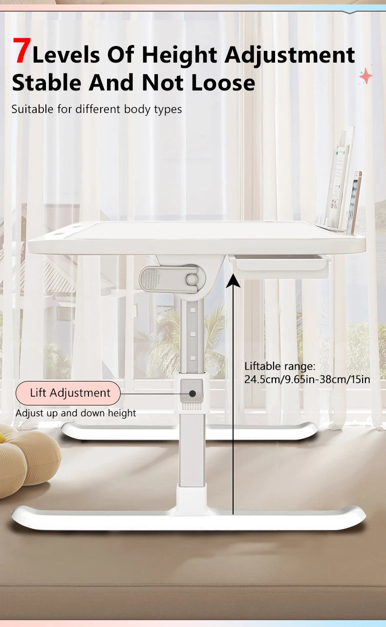 Computer Desk Bed Top Desk Adjustable Folding Simple Home Bedroom Sitting Floor Bay Window Laptop Office Small Desk Board