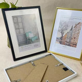 30x40cm 40x50cm  Black Picture Photo Frame Aluminum Simple with Pexiglass Mat for Wall Art Print Home Decor