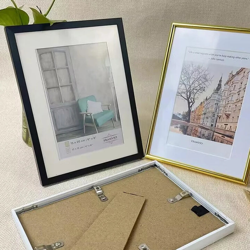 30x40cm 40x50cm  Black Picture Photo Frame Aluminum Simple with Pexiglass Mat for Wall Art Print Home Decor
