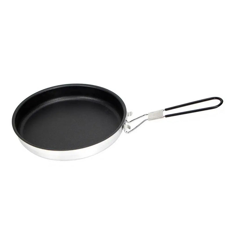 Non Stick Frying Pans Portable Alloy Non Stick Skillet With Foldable Handle 24cm Camping Coated Pan Camp Cookware For Hiking