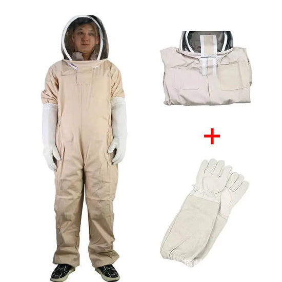 Bee Suit with Gloves Beekeeping Protective Suits Professional Beekeeping Suit for Men Women,Bee Keeper Gear Coveralls Bee Safety