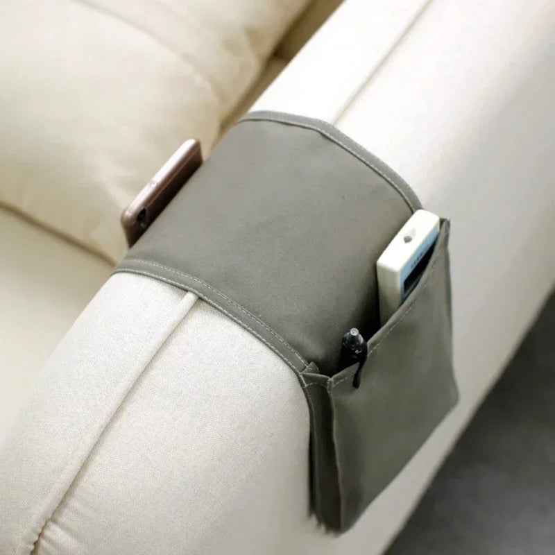 Cotton Linen Bedside  Bag Organizer Bed Desk Sofa TV Control Hanging Holder Pockets