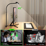 LED Desk Lamp for Office Home Eye-Caring Desk Light with Stepless Dimming Adjustable Flexible Gooseneck USB Desk Lamp with Clamp