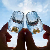 4/6pcs Diamond Crystal Liquor Glasses Set Vodka Shot Glass Wine Glasses Whiskey Glass Spirits Sake Soju Brandy Tea Cup 15ml