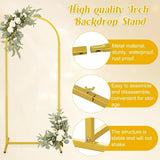 3Pcs Gold Metal Backdrop Arch Stands Wedding Decoration Party Supplies Balloon Support Frames Birthday Photo Background Props
