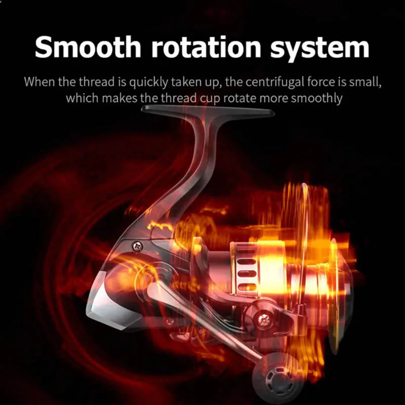 Spinning Reels Saltwater Freshwater Casting Fishing Reel Tackle Ultralight Metal Frame Smooth and Tough High Speed Fishing Reels
