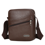 Men‘s PU Shoulder Bag Messenger Bag Casual Waterproof Nylon Zipper Pocket Handbag Fashion Tote Travel Male Crossbody Bags