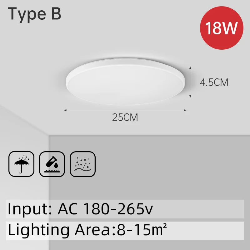 Led Ceiling Light Bathroom Lights Room Chandelier kitchen Panel Fixtures Luminair Hanging For Home Aisle Lighting Ceiling Lamp