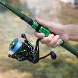 Sougayilang Fishing Rod Reel Combo 1.8-3.0m 24 Ton Carbon Fibre Telescopic Fishing Rod 1000-4000 12+1BB Spinning Reels Set Pesca