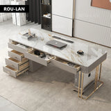 Rock Slab Desk Small Apartment Scandinavian Study Luxury Office Desk Computer Desk Modern Writing Desk Desk Home