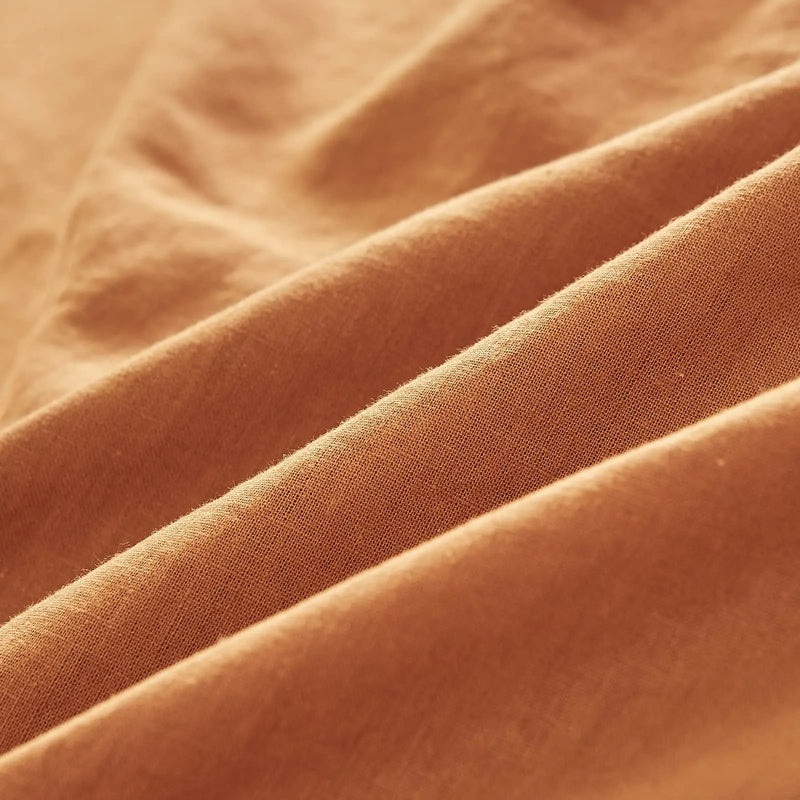 Simple&Opulence Linen Fitted Sheet (1 Piece) - 14 Inch Deep Pocket Mattress Cover Natural Flax Cotton Soft Breathable  Bedding
