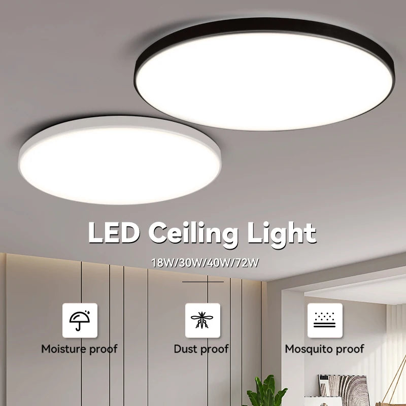 Led Ceiling Light Bathroom Lights Room Chandelier kitchen Panel Fixtures Luminair Hanging For Home Aisle Lighting Ceiling Lamp