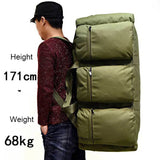 Outdoor 90L Men Tactical Luggage Bag Super Capacity Mountaineering Bags Waterproof Men Backpack Travel Camping Tent Bag