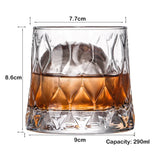 1PCS Whiskey Glass, Old Fashioned Rocks Glasses Tumblers, Glassware for Cocktail Scotch, Bourbon, Gin, Voldka, Brandy
