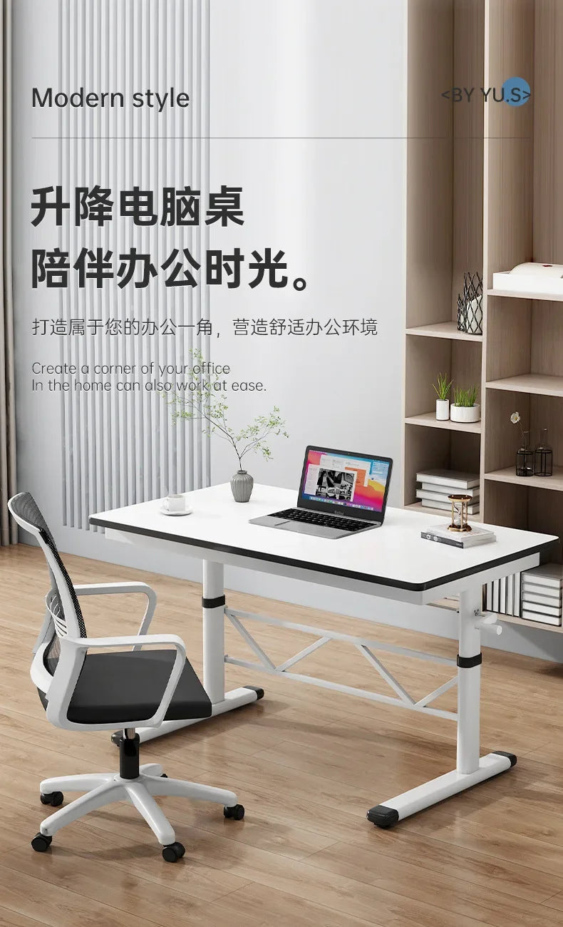 Computer Desk Electric Standing Desk with Drawers, Stand up Desk with Monitor Stand, Laptop Stand with Memory Preset Controller