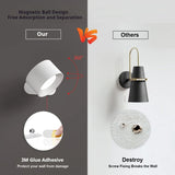 LED Wall Sconces light, 3 Brightness Levels 3 Color Modes Wall Lights, 2000mAh Battery Operated 360° Rotatable Touch Control