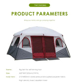 Waterproof Tarpaulin Camping Large Tent Homful Camps Outdoor Ultralight House 8 Person Travel Beach Sheltered Multi-Room Tent