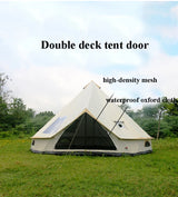 6-10Persons Glaming Luxury Mongolia Yurt Family Travel Hiking Antistorm Outdoor Camping Castle Tent Silver Coated UV Function