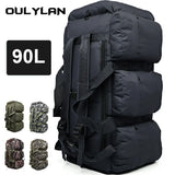 Outdoor 90L Men Tactical Luggage Bag Super Capacity Mountaineering Bags Waterproof Men Backpack Travel Camping Tent Bag