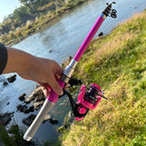 Trout Pesca Fishing Rod and Reel Combo 1.5m1.8m 2.1m 2.4m Carbon Fibe Lure Rods and 5.2:1 Spinning Wheel 7.2:1 Baitcasting Reels