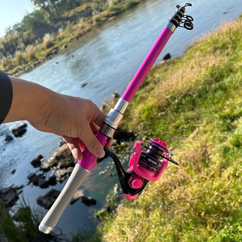 Trout Pesca Fishing Rod and Reel Combo 1.5m1.8m 2.1m 2.4m Carbon Fibe Lure Rods and 5.2:1 Spinning Wheel 7.2:1 Baitcasting Reels