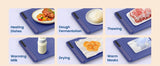 Roll up food heating pad - Level 4 temperature fast heating silicone hot plate, lifting feet to protect the dining table
