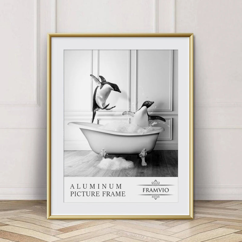 30x40cm 40x50cm  Black Picture Photo Frame Aluminum Simple with Pexiglass Mat for Wall Art Print Home Decor