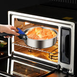 Outdoor Cookware 316 Stainless Steel Frying Pan Portable Detachable Handle Pot NonStick Pan Fried Steak Pot For Camping Travel