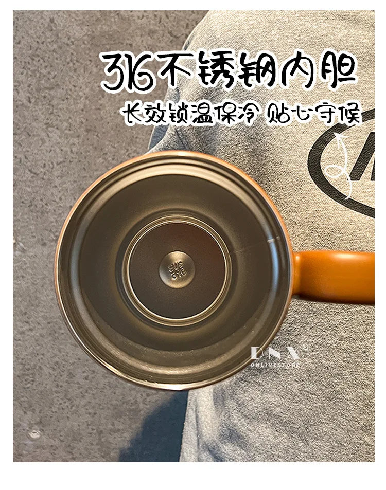 New Crayon Shin-chan Cute Cartoon Sakurada Nene Vacuum Cup Kawaii High-Capacity Water Cup Lovely Periphery Home Decor Gifts