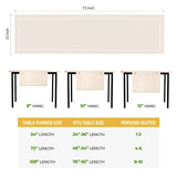 Farmhouse Table Runner - Elegant Linen - Decorative Dining Wedding Party Holiday Decor - Stylish Chic Touch Table Settings