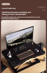 Standing Up and Down Desk Stand Computer Office Workstation Monitor Stand Laptop Stand Foldable and Elevated  Home Office Desk