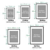 30x40cm 40x50cm  Black Picture Photo Frame Aluminum Simple with Pexiglass Mat for Wall Art Print Home Decor