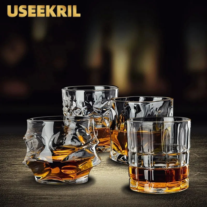 Whiskey Glasses,Engraved Whiskey Glass,Old Fashioned Whiskey Glasses,Classical Scotch Glasses,Perfect Gift for Scotch Lovers